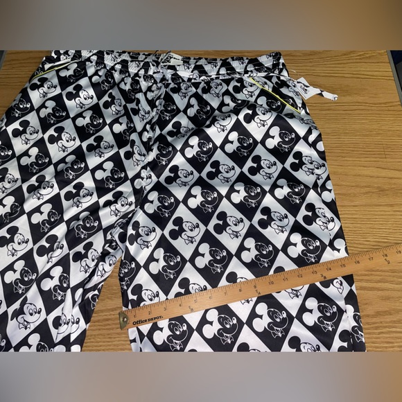 Disney Park Mickey Mouse pajama pants black & white Adult Plus Size 2X WDW Print - Picture 11 of 13